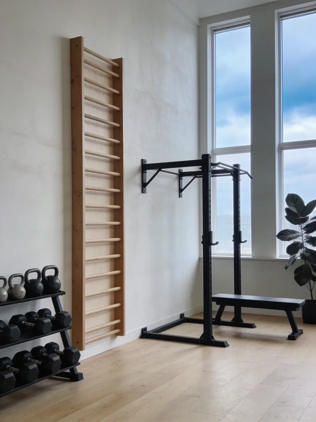 A warm, premium gym floor